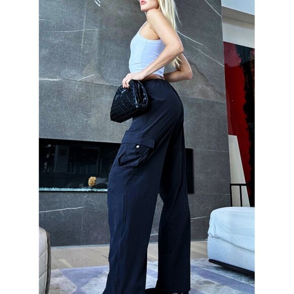 Alo Megastar Cargo Pants Black High OR Low Rise Hiking Utility Track Joggers M - Picture 11 of 16